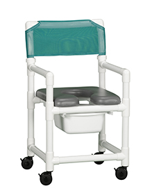 Open Front Soft Seat Shower Chair Commode